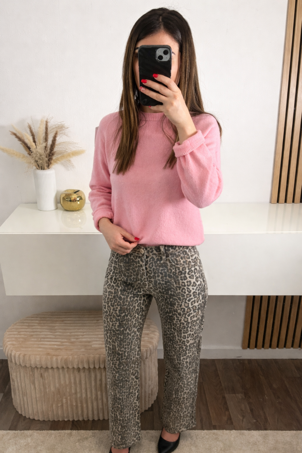 Jean wide leg léopard Carla