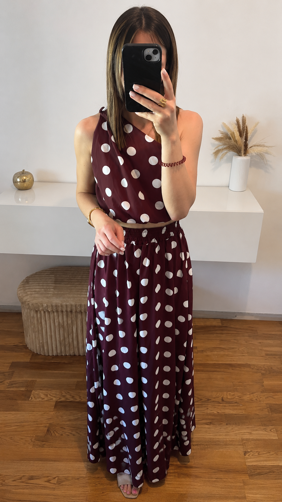Ensemble croc top et jupe à pois Molly
