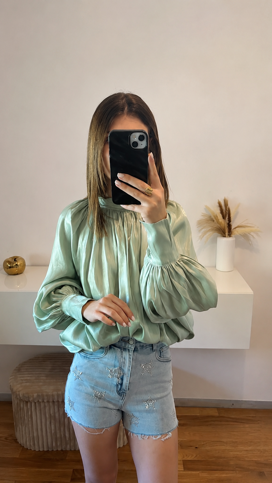 Blouse verte Gisèle
