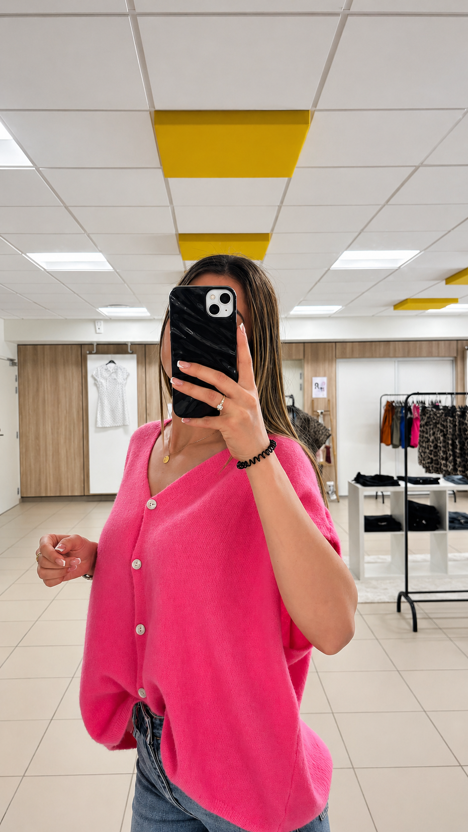 Gilet sans manches fushia Eden