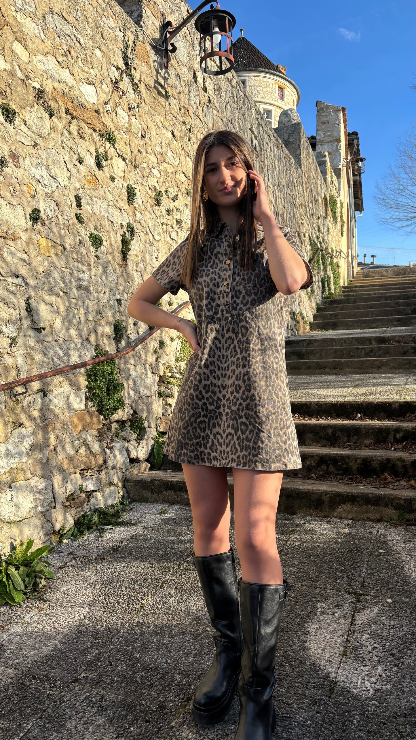 Robe léopard Louane