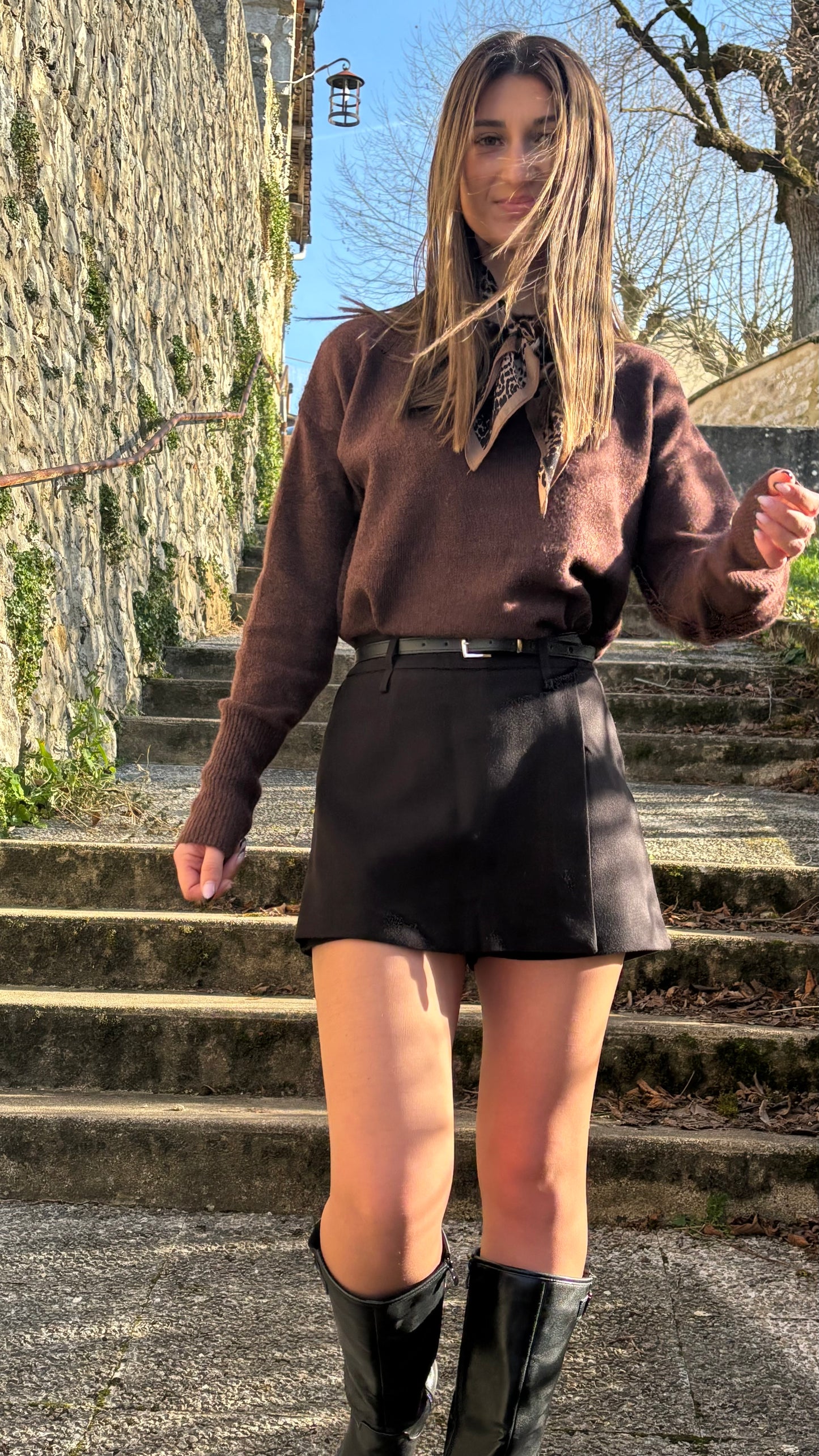 Jupe short noire Nina