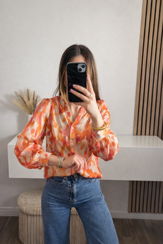 Blouse orange Hortense