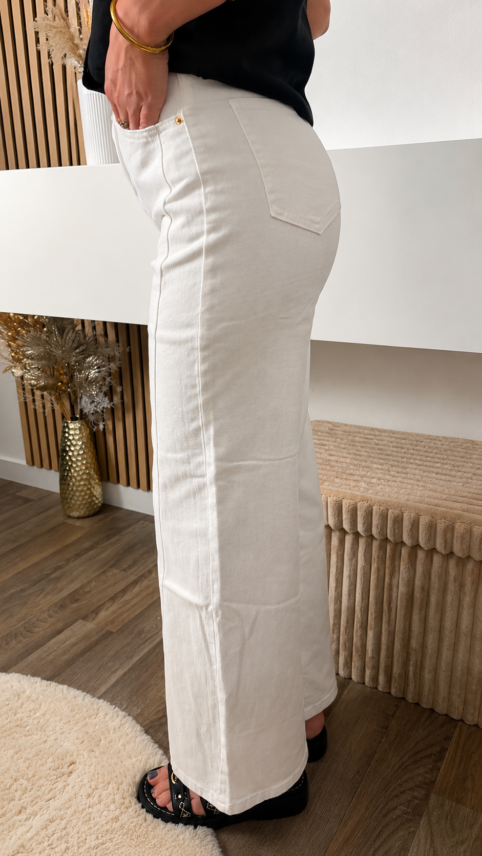 Jean wide leg blanc Téa