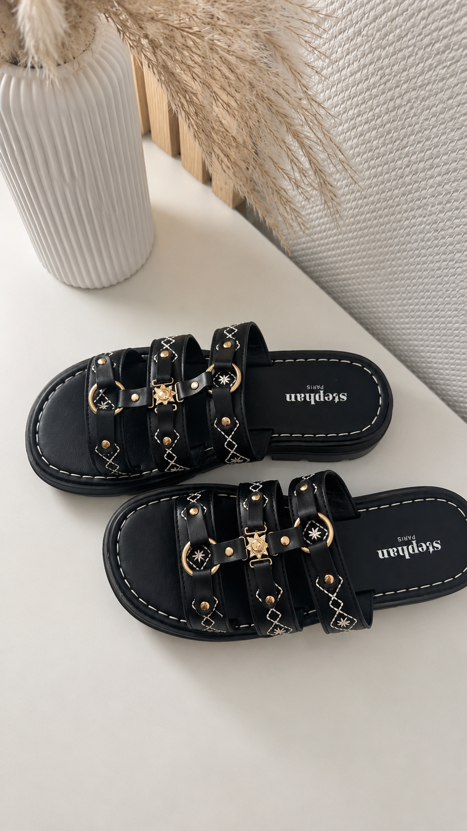 Sandales noires Margaux