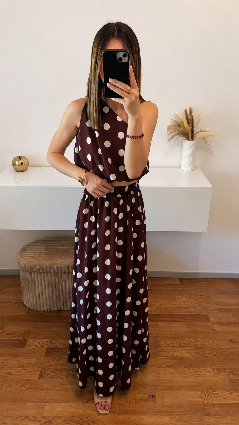 Ensemble croc top et jupe à pois Molly