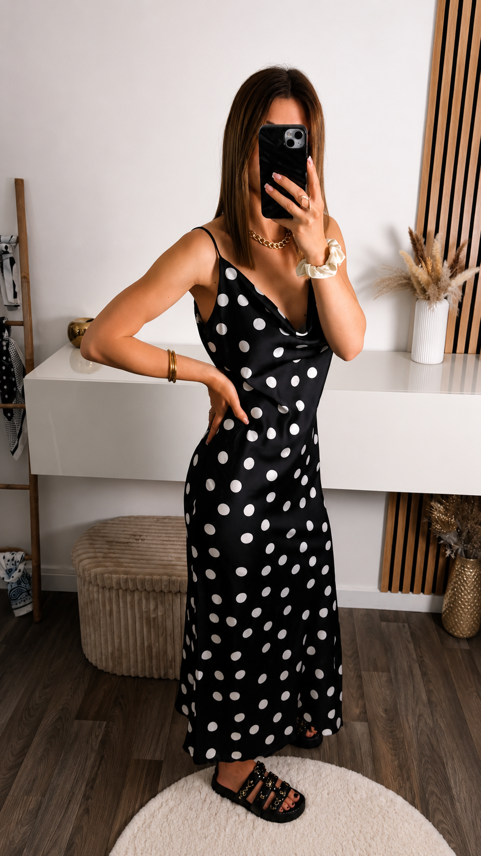 Robe longue à pois Lilou