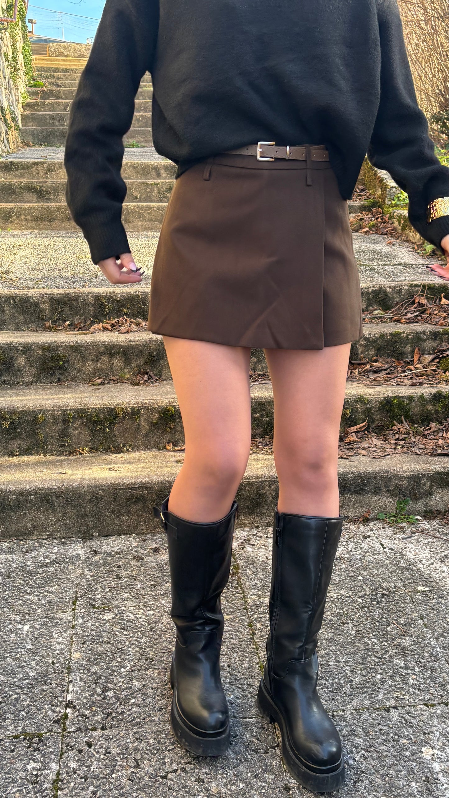 Jupe short chocolat Nina