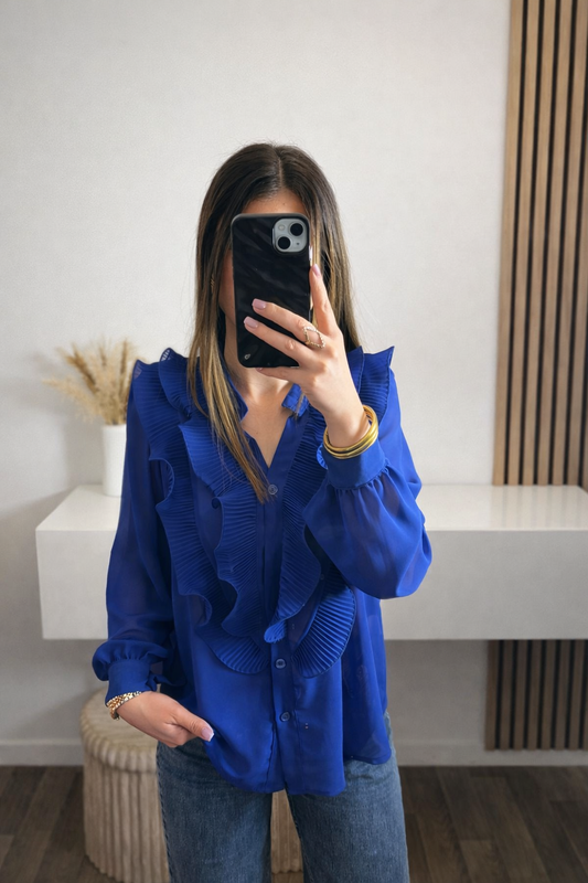 Blouse bleu roi Lucile