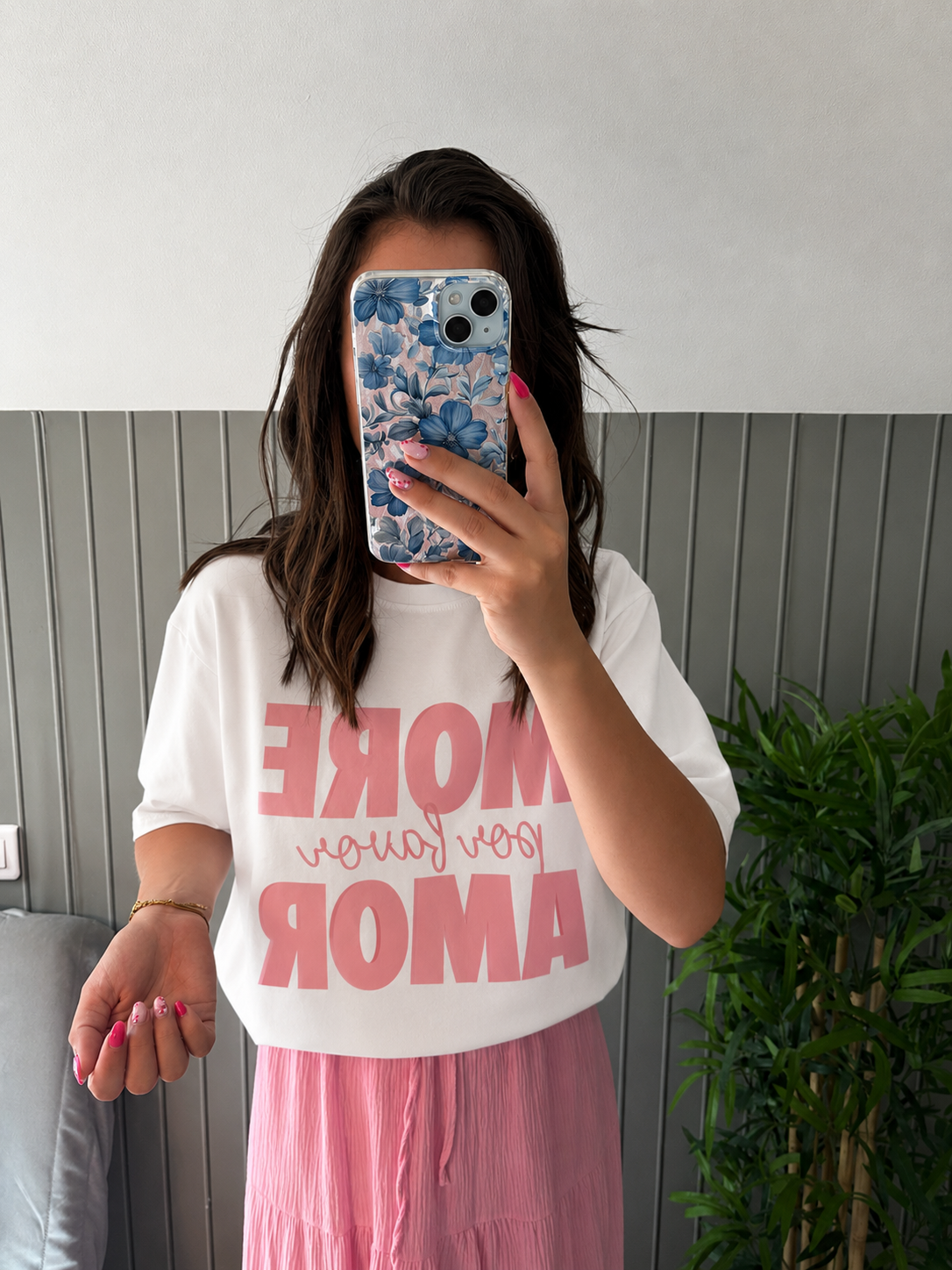 Tee shirt Amor - rose