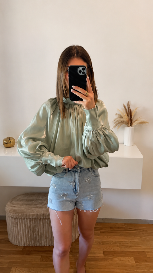 Blouse verte Gisèle
