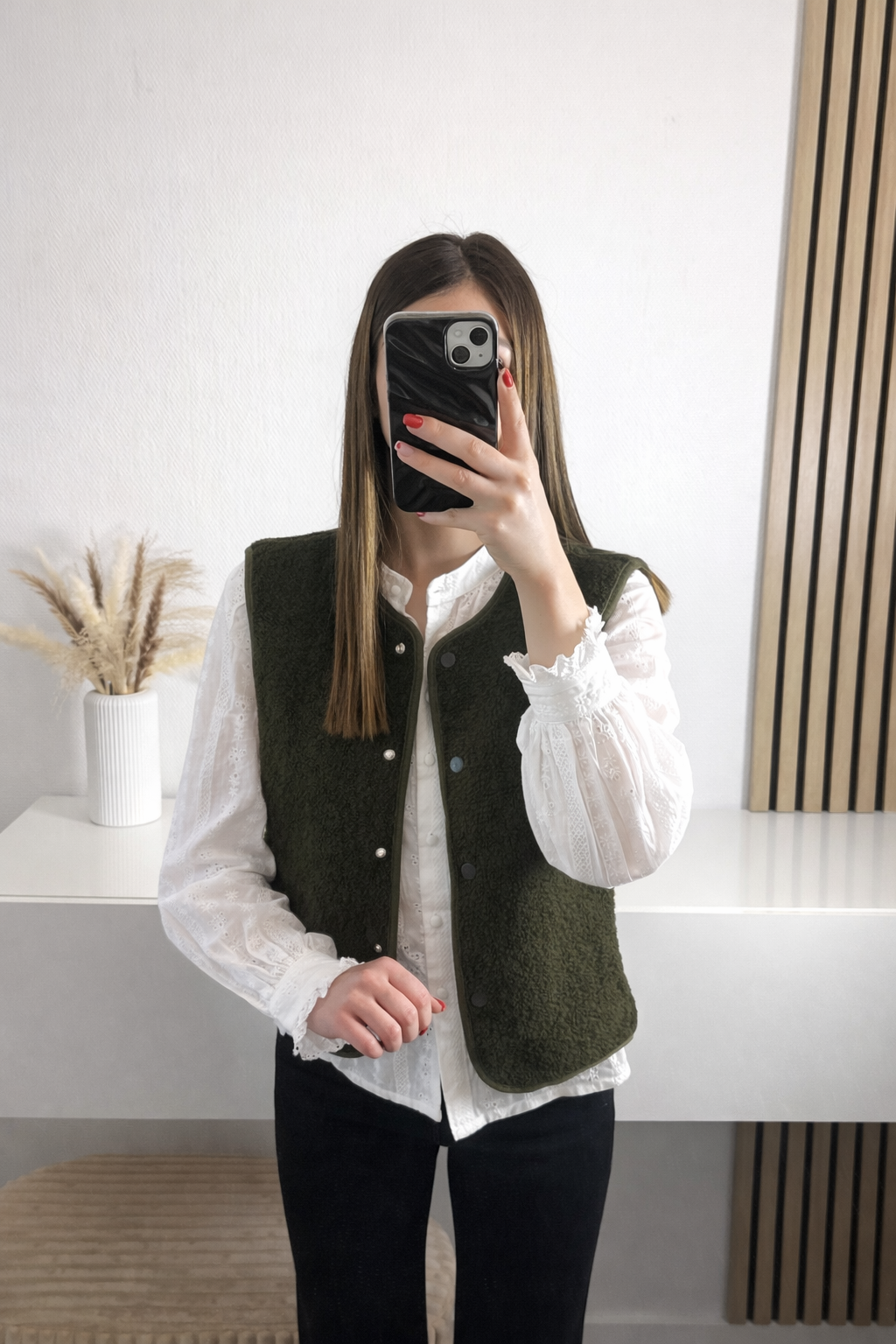 Veste sans manches kaki Lola