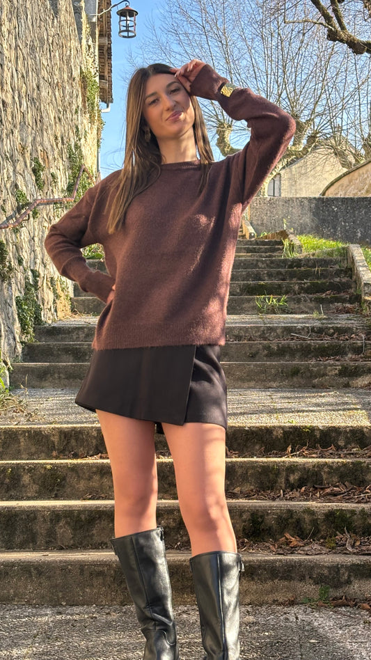 Pull chocolat Anna