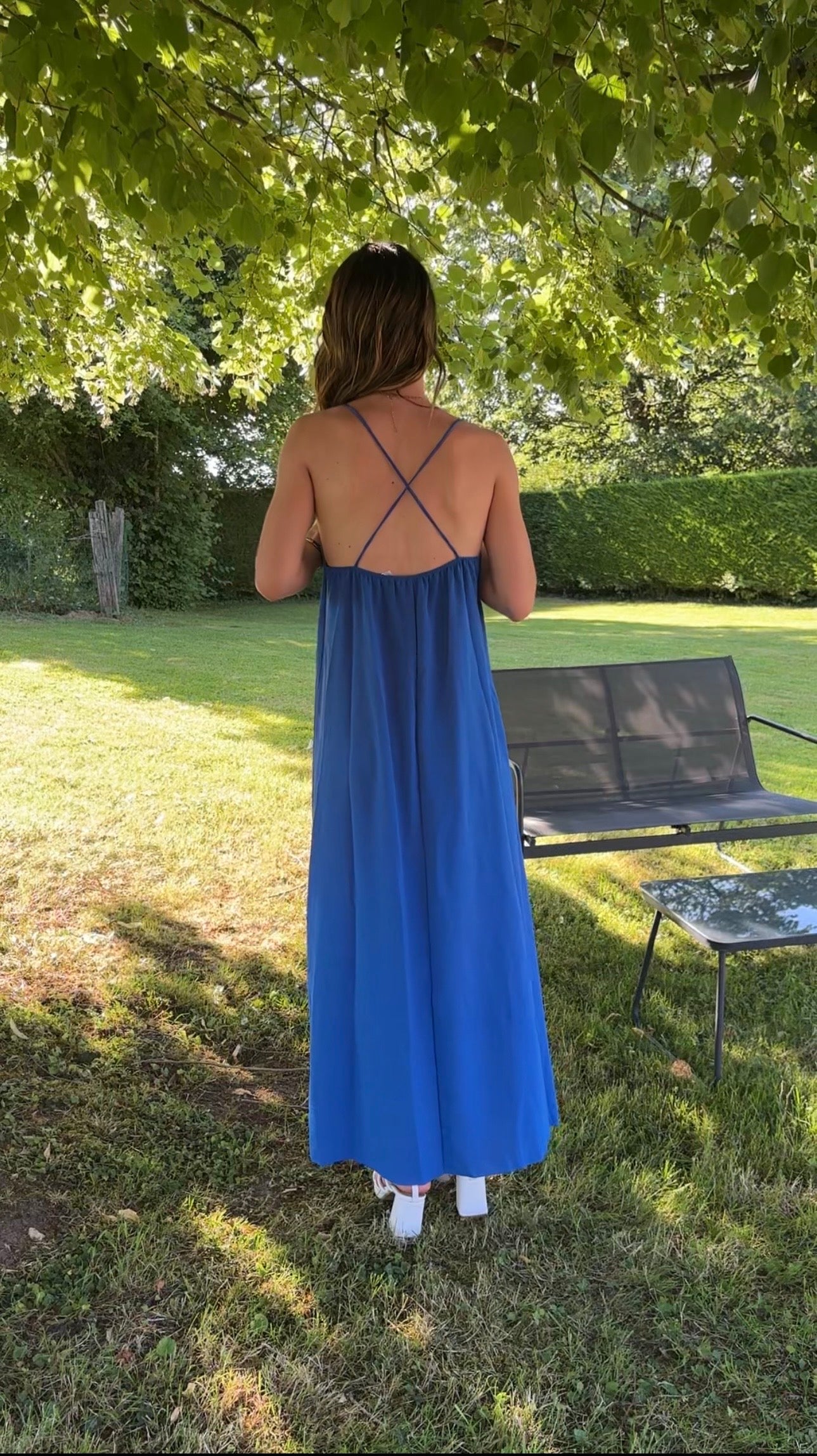 Robe longue Gina - bleu roi