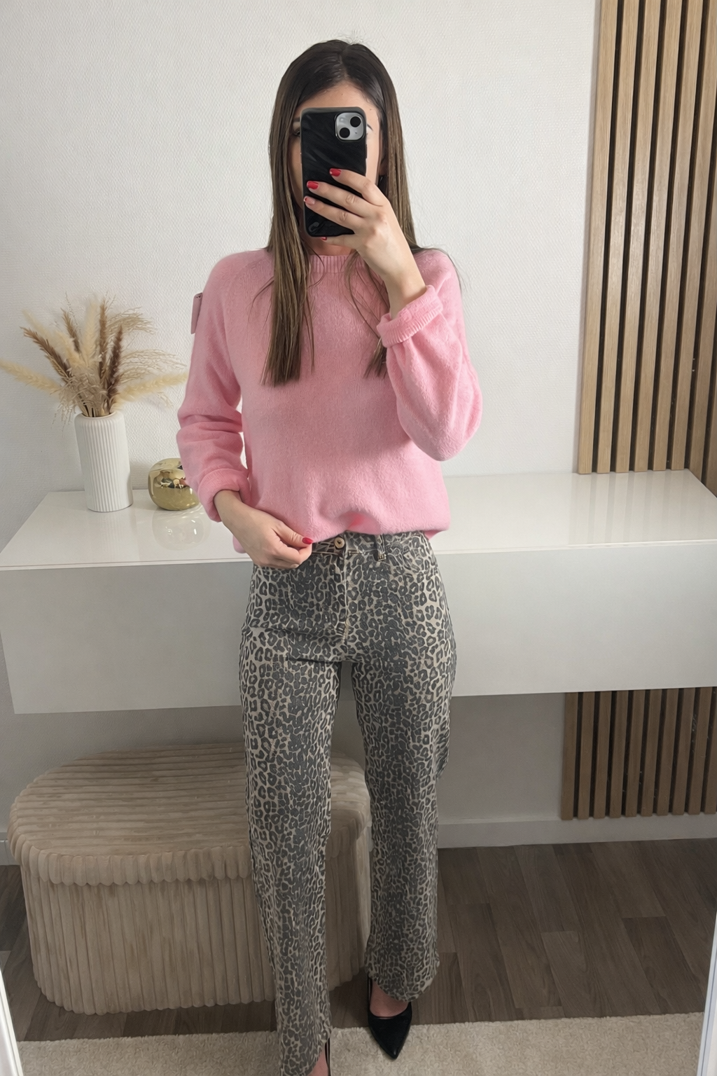 Jean wide leg léopard Carla