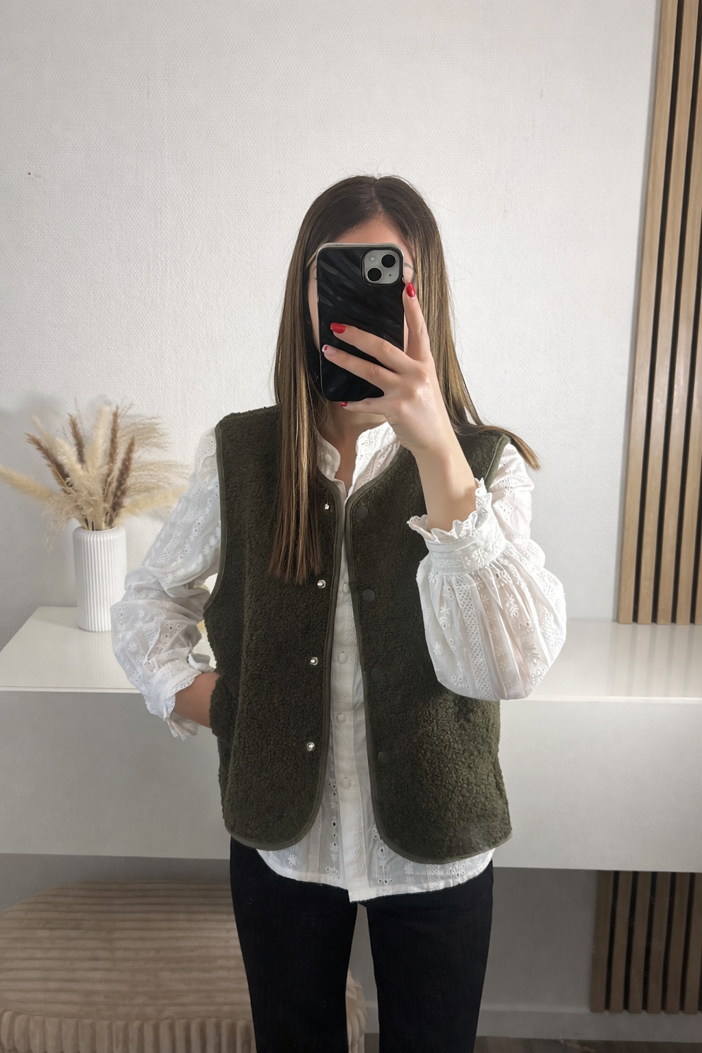 Veste sans manches kaki Lola