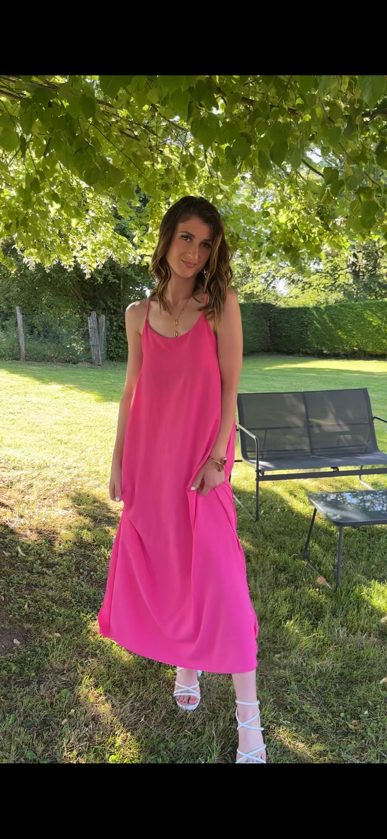 Robe longue Gina - rose