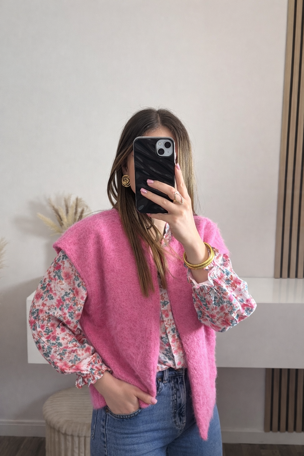 Veste sans manches rose Colette