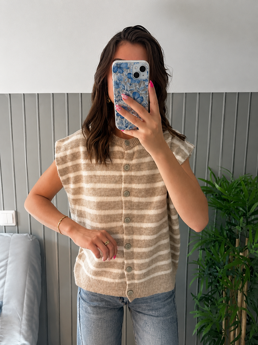 Gilet sans manches Maddy - beige