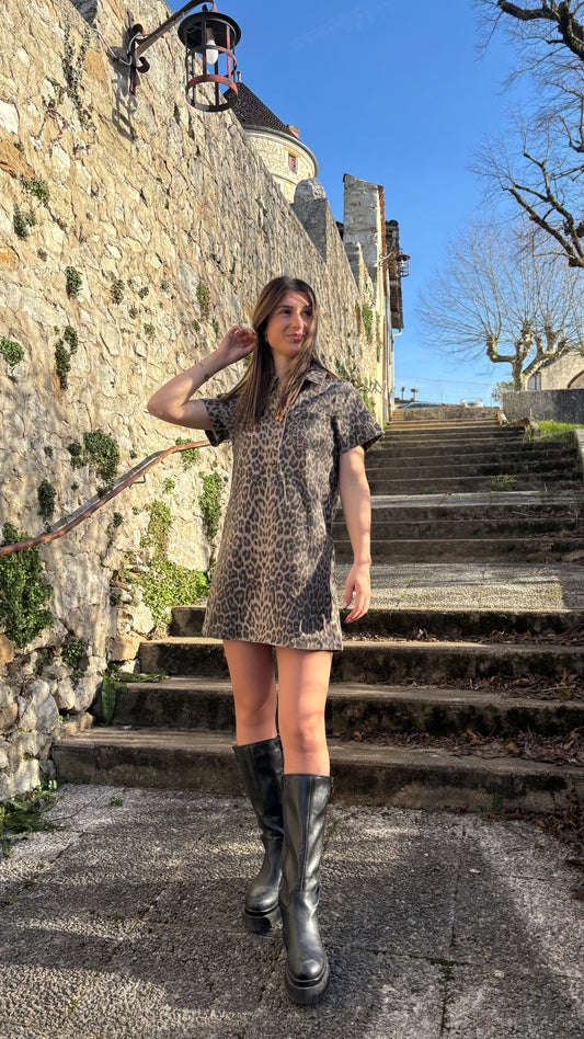 Robe léopard Louane