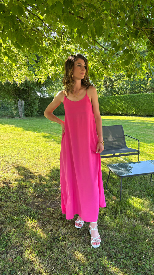 Robe longue Gina - rose